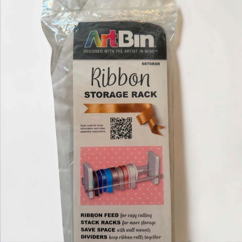 ArtBin Ribbon Storage Rack 6870RSR, Ribbon Feed, Stackable Organizer - Picture 3 of 4